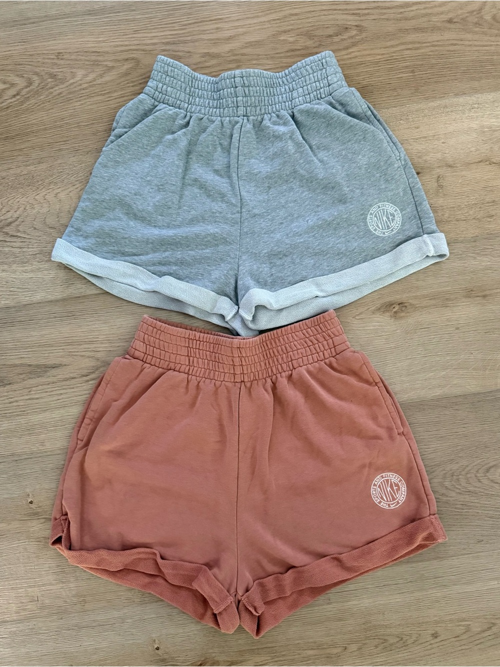 Nike Fleece Shorts Bundle Size S Gray Terracotta Athletic Casual